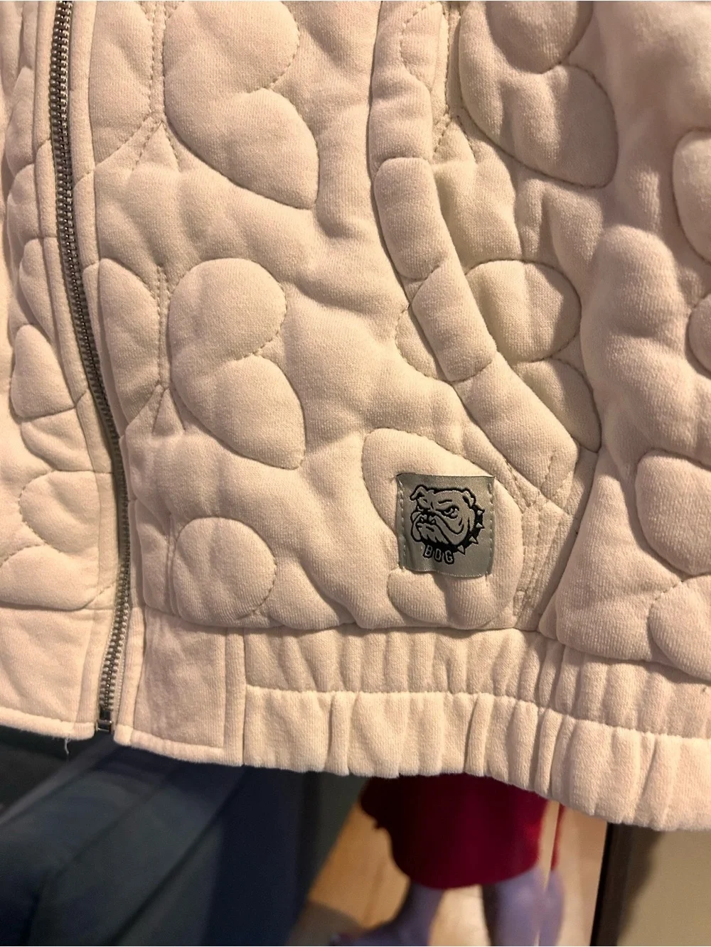 BDG Urban Outfitters White Quilted Hooded Puffer Jacket